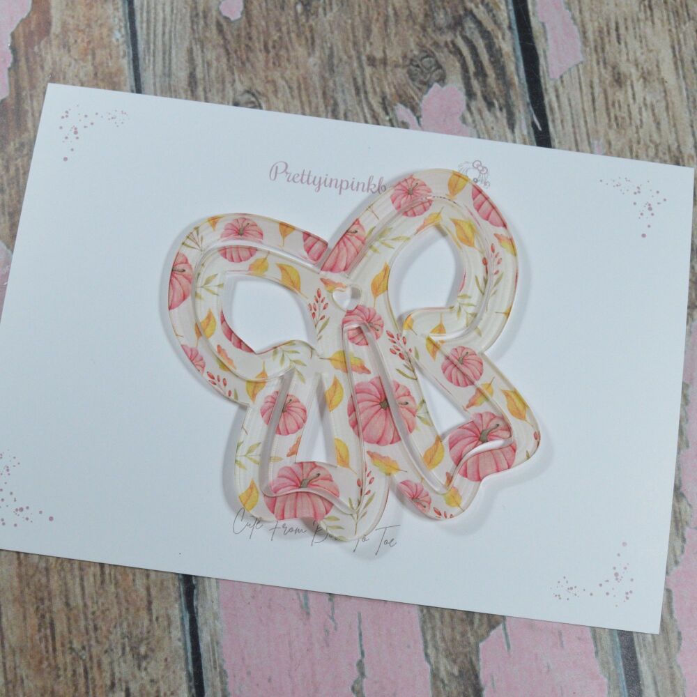 XL Bow Clip Book mark - Pumpkin Delight