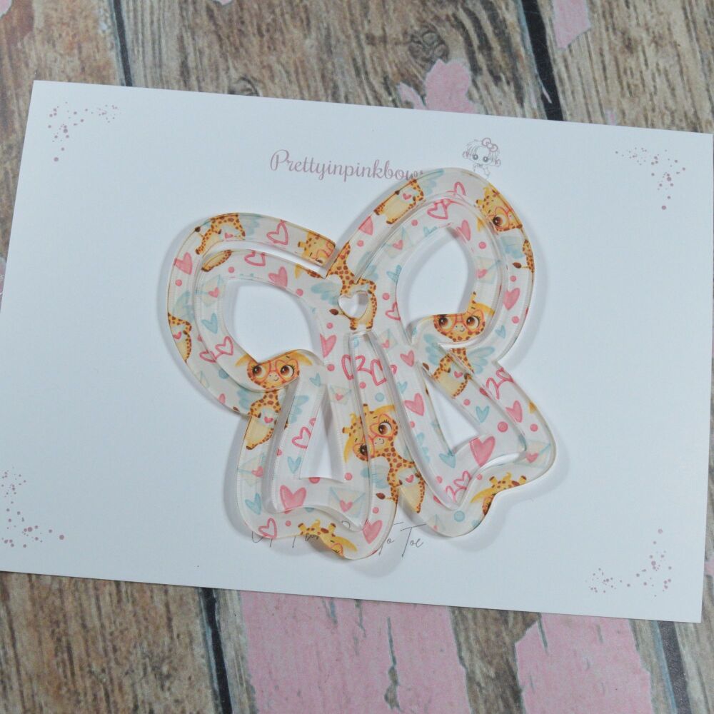 XL Bow Clip Book mark - GiGi Giraffe