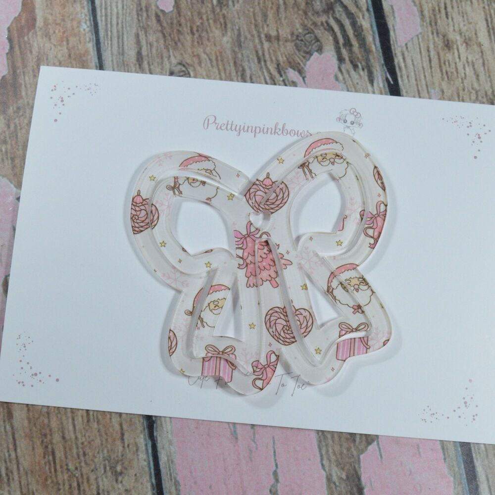 XL Bow Clip Book mark -  Pinkmas