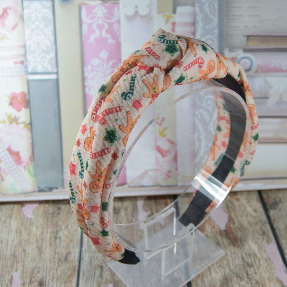 Knot Alice Band - Gingerbread Fun