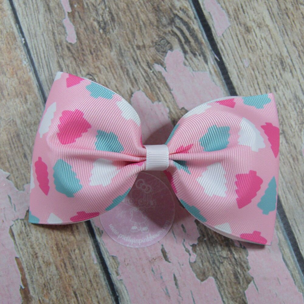 Large Minnie Bow - Christmas Trees