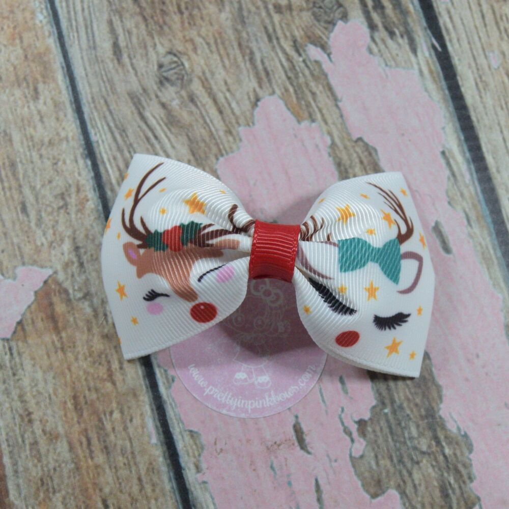 Minnie Bow - White Sleepy Reindeer