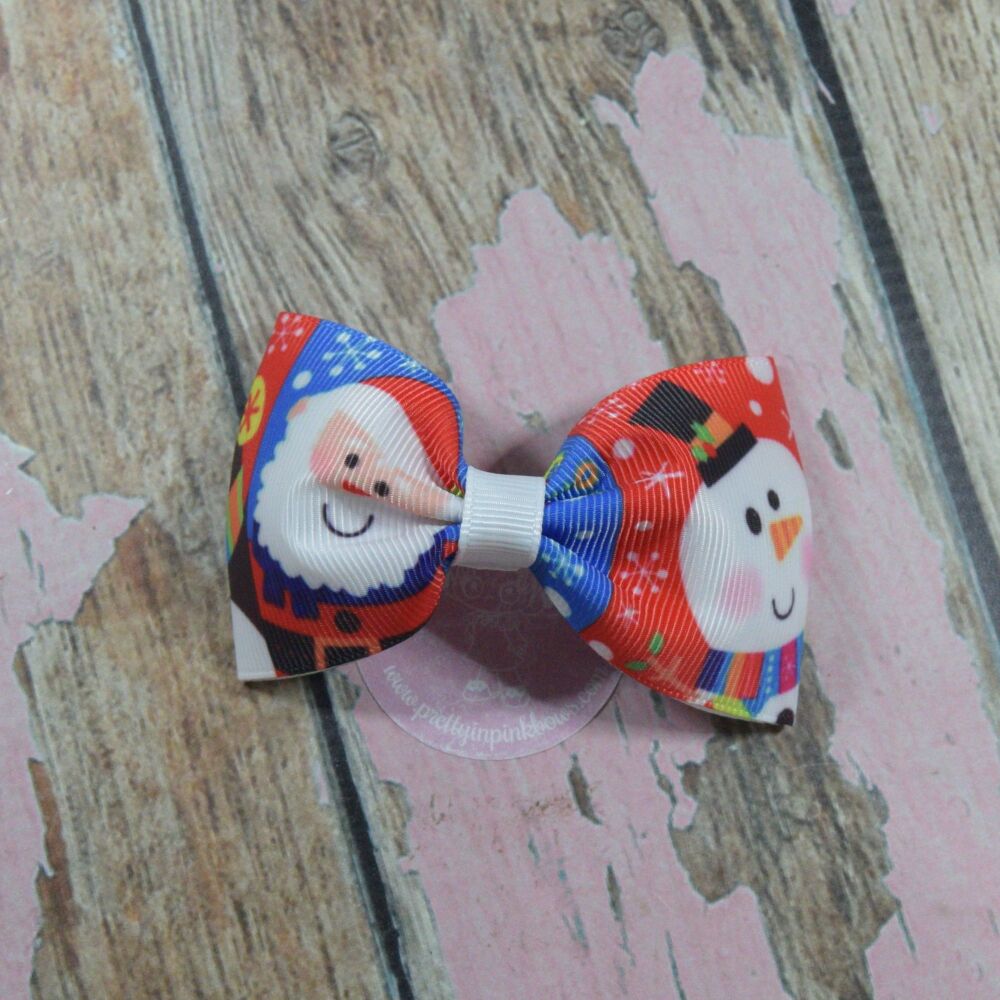 Minnie Bow - Santa and Snowman