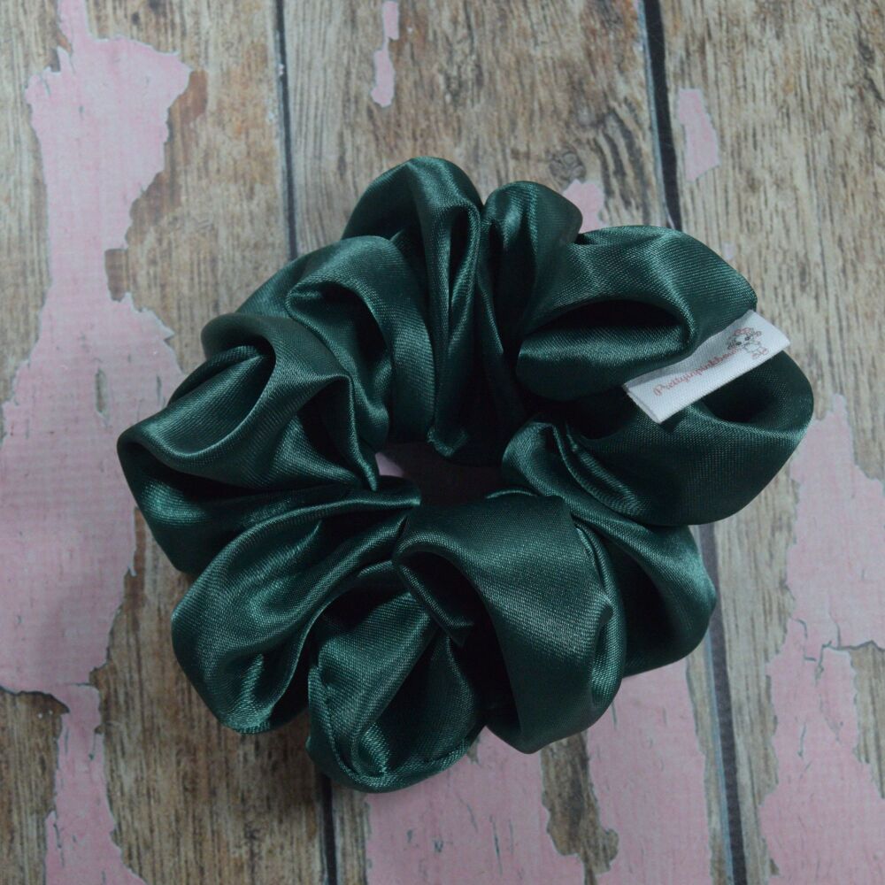 XL Scrunchie - Hunter Green Satin