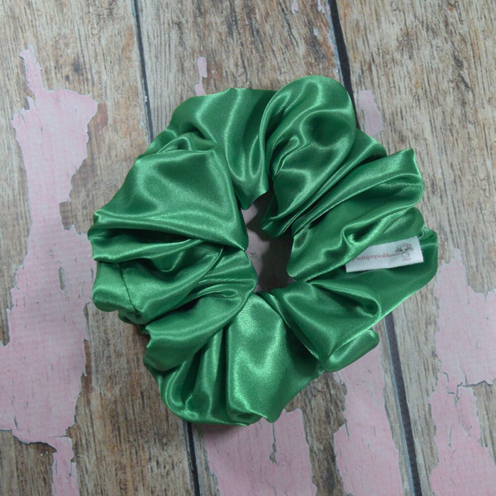 XL Scrunchie - Classic Green Satin