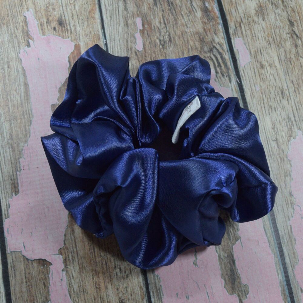 XL Scrunchie - Navy Satin