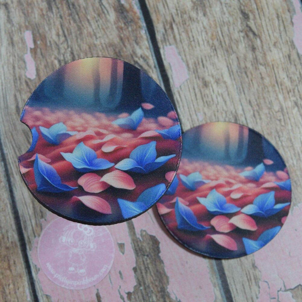 Printed Car Coasters - Petals