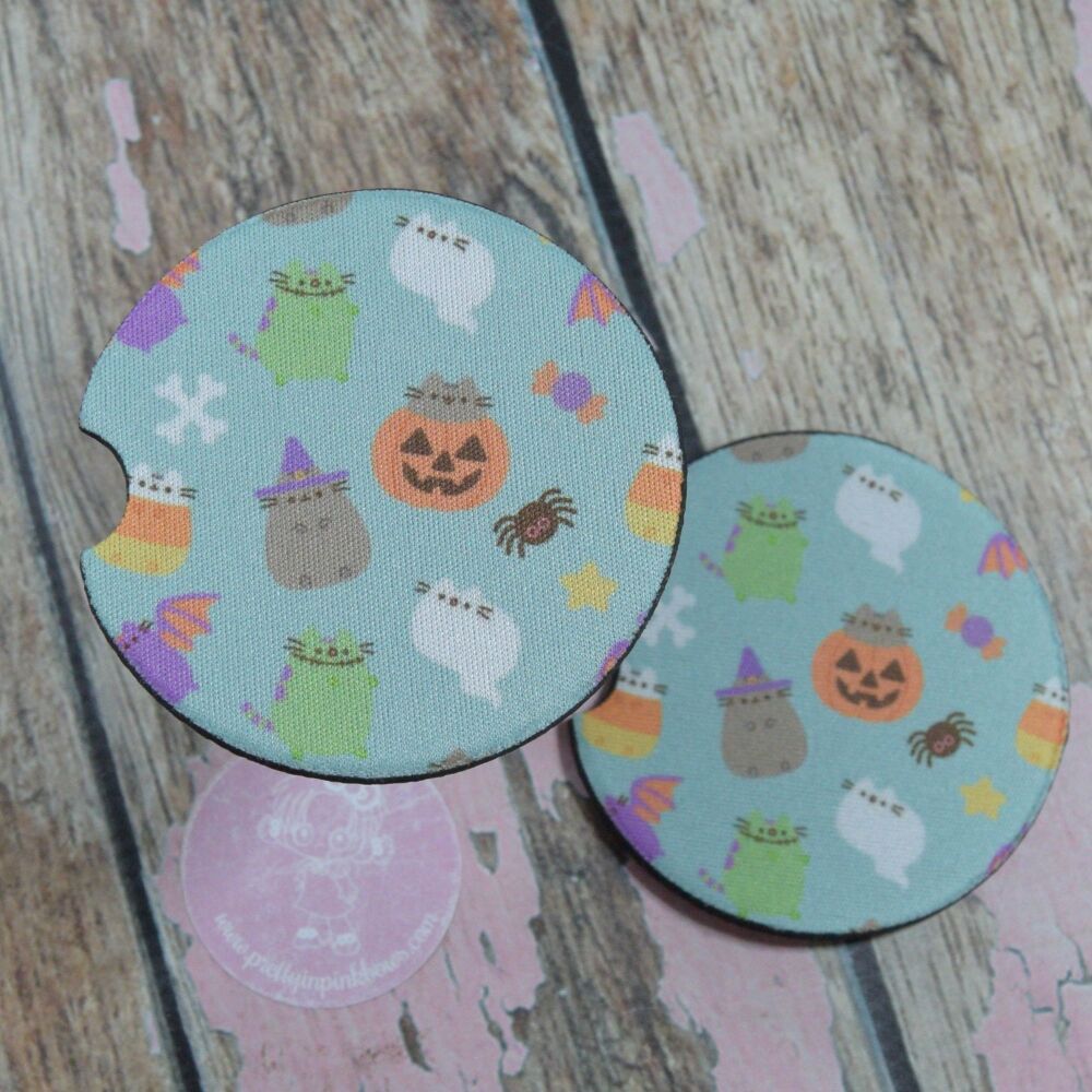 Printed Car Coasters - Trick or Treat