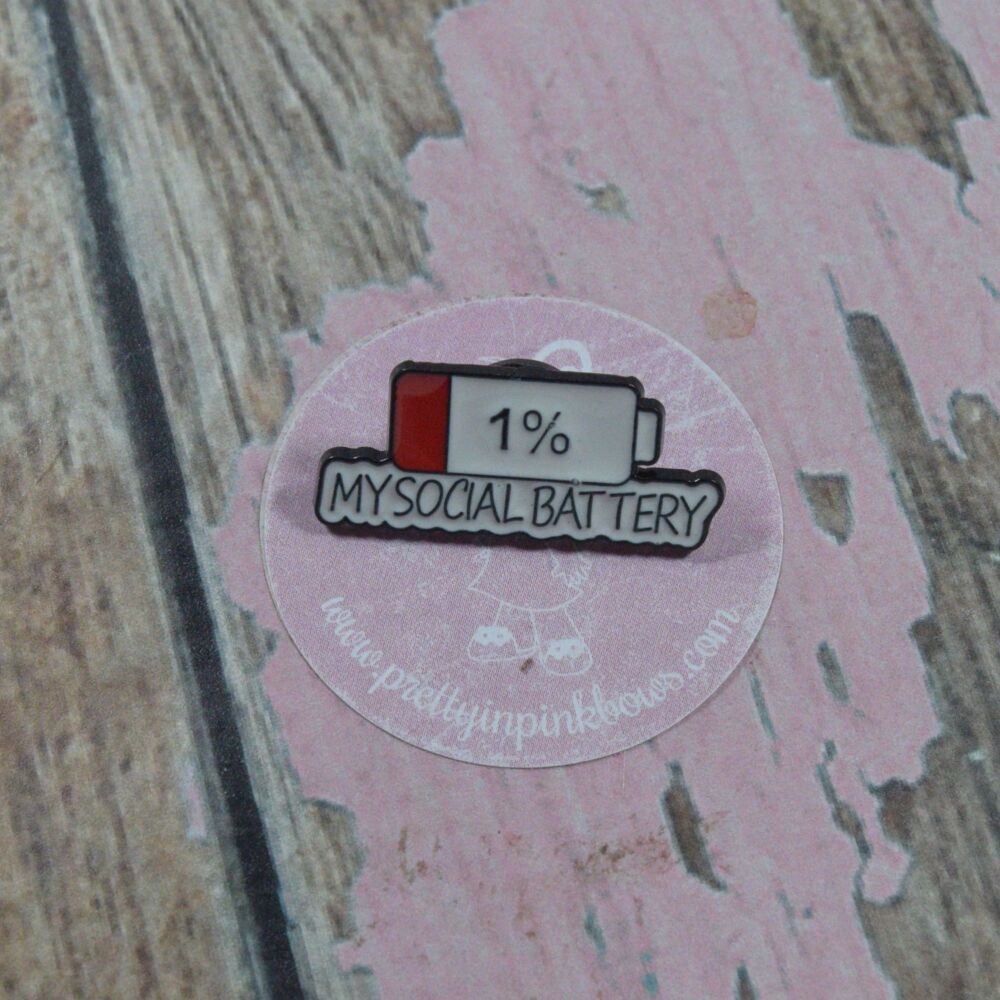Pin Badge - My Social Battery