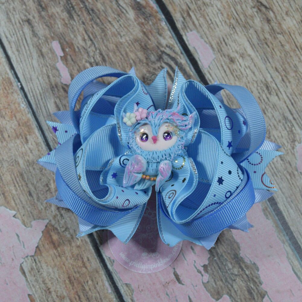 Princess Bow - Blue Owl