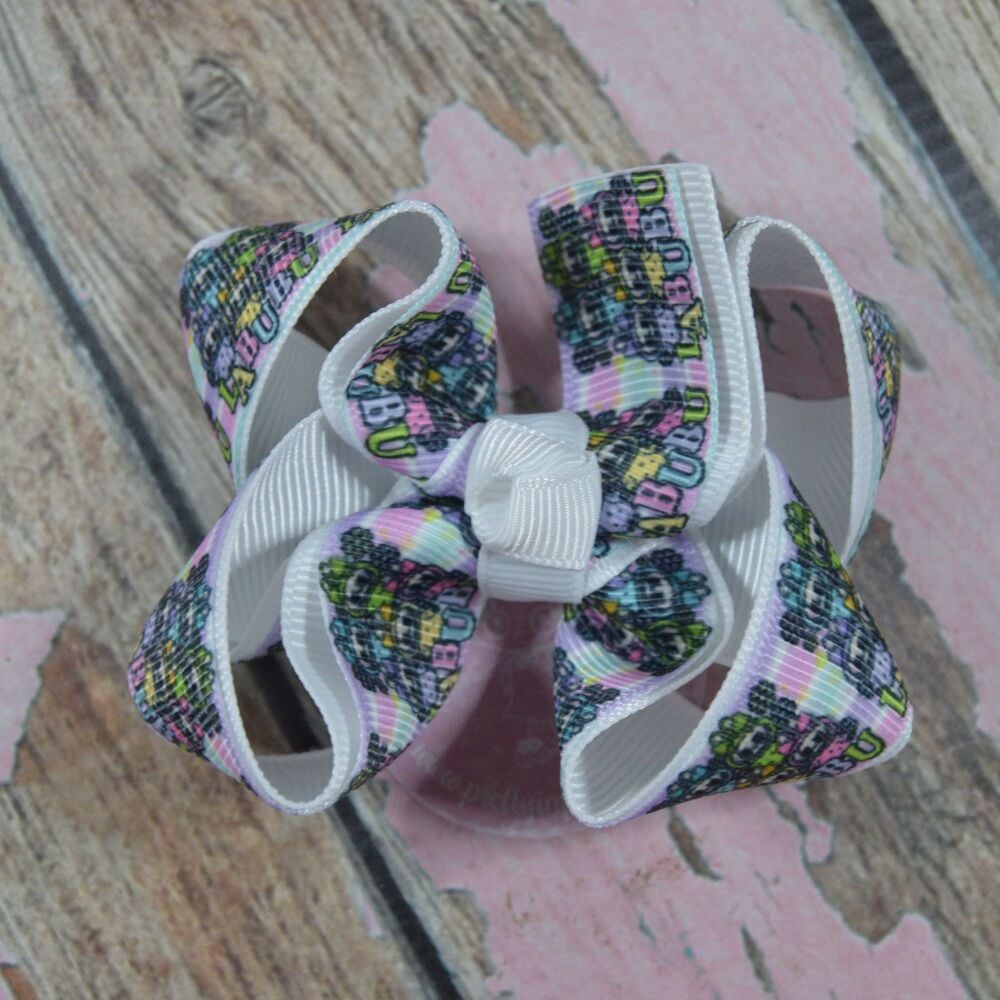 3" Double Layered Boutique Bow - Labubu