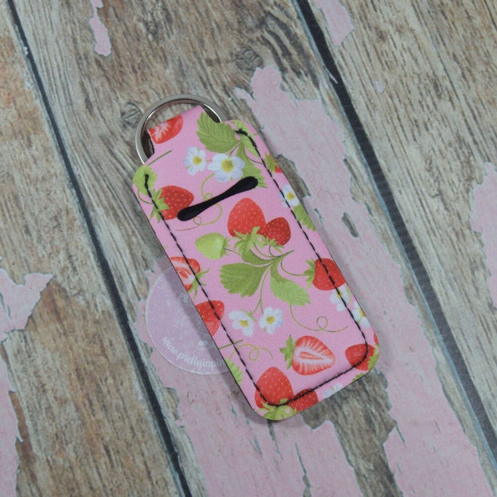 Lip Balm Keyring -  Strawberry Vines