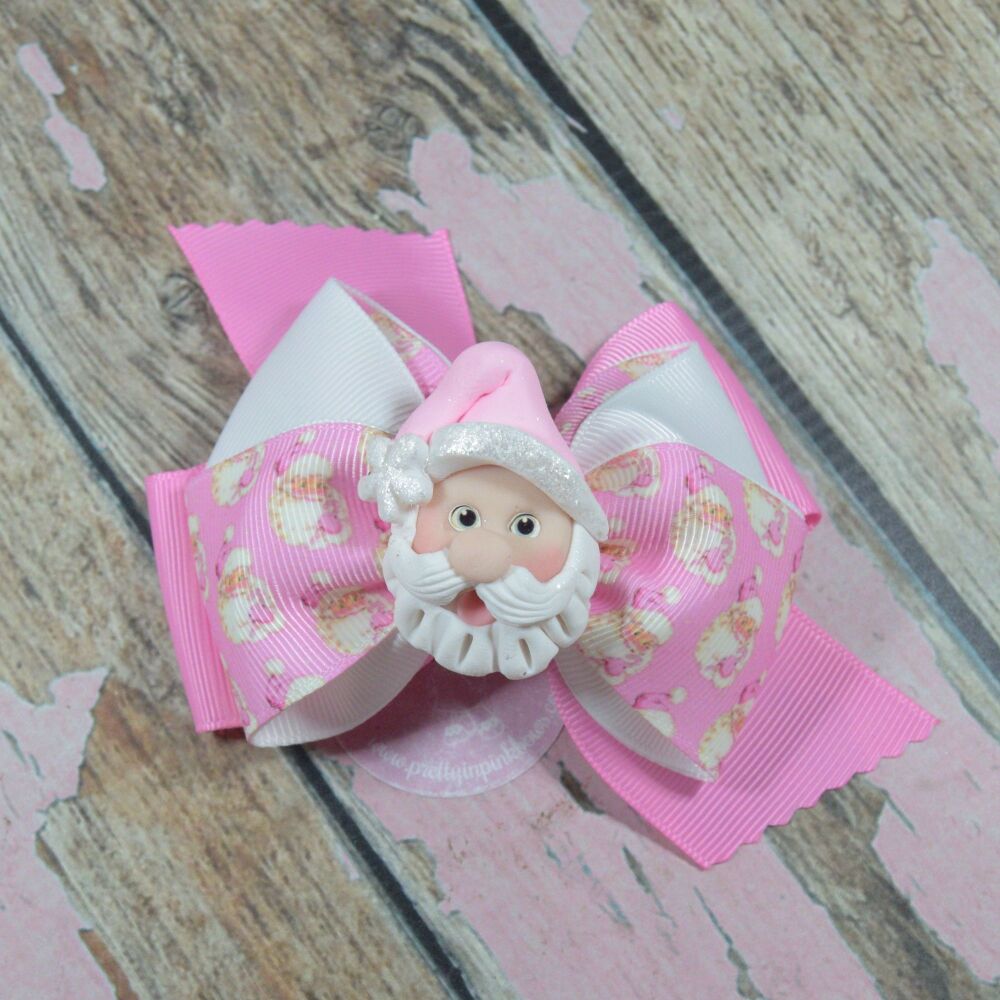 Dragonfly Bow - Pink Santa