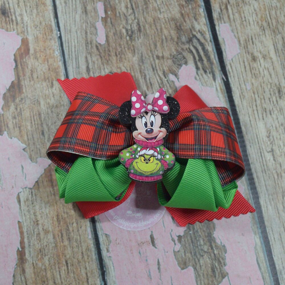 Petal Bow - Minnie Grinch