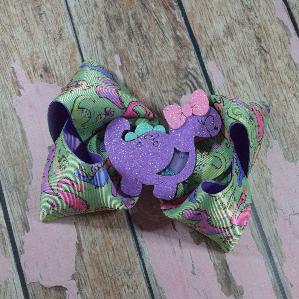 6" Extra Boutique Bow - Dino