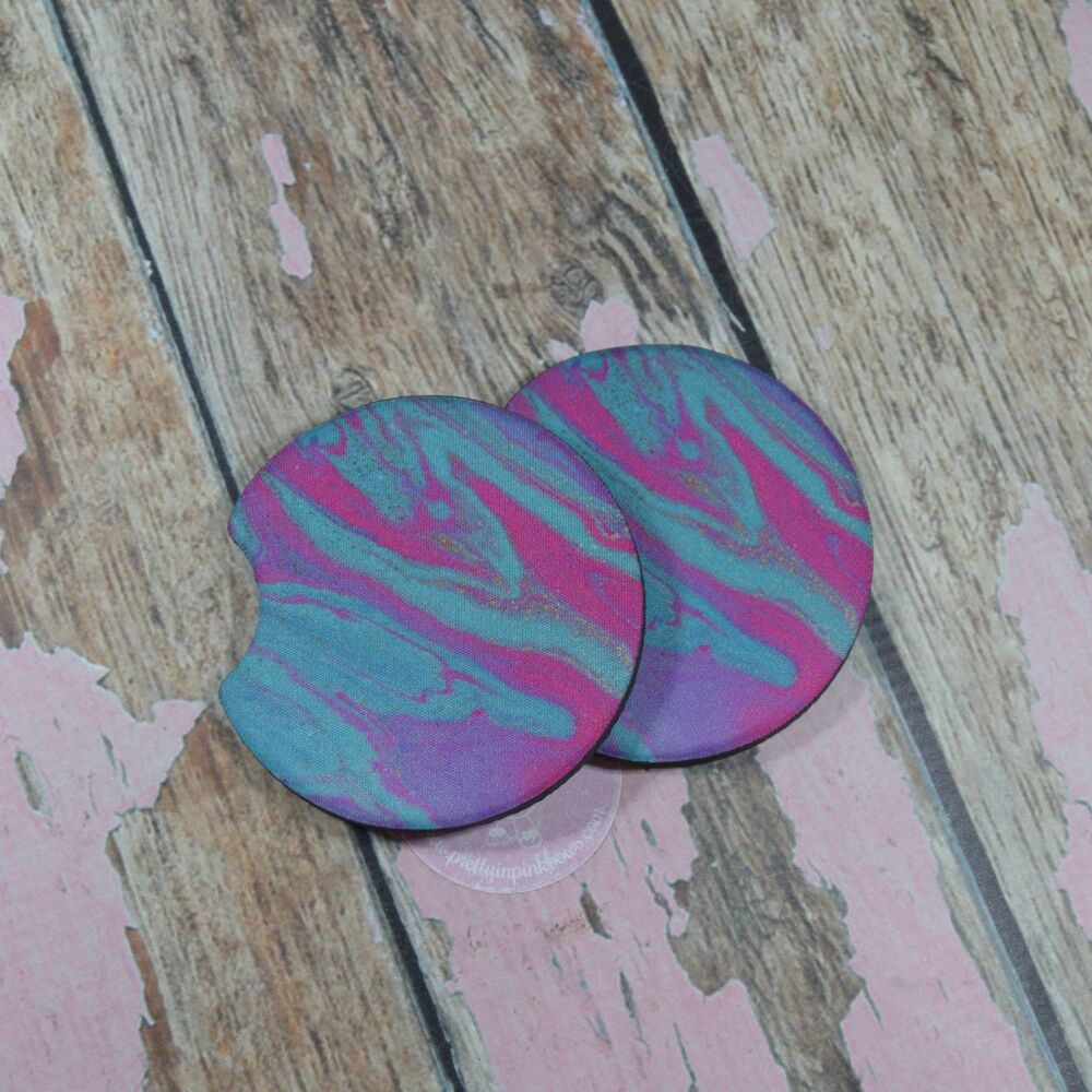 Printed Car Coaster - Oil Slick
