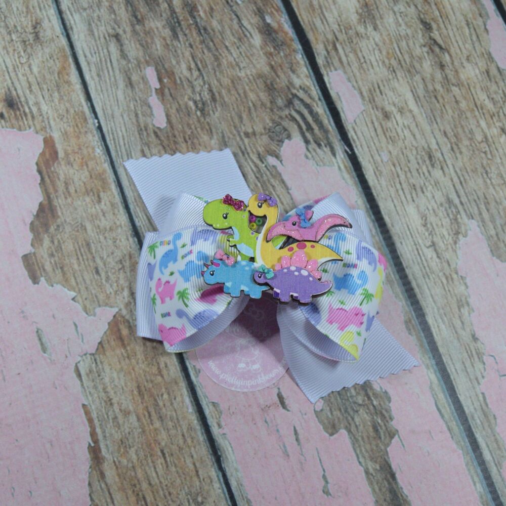 Dragonfly Bow - Lilac Dino