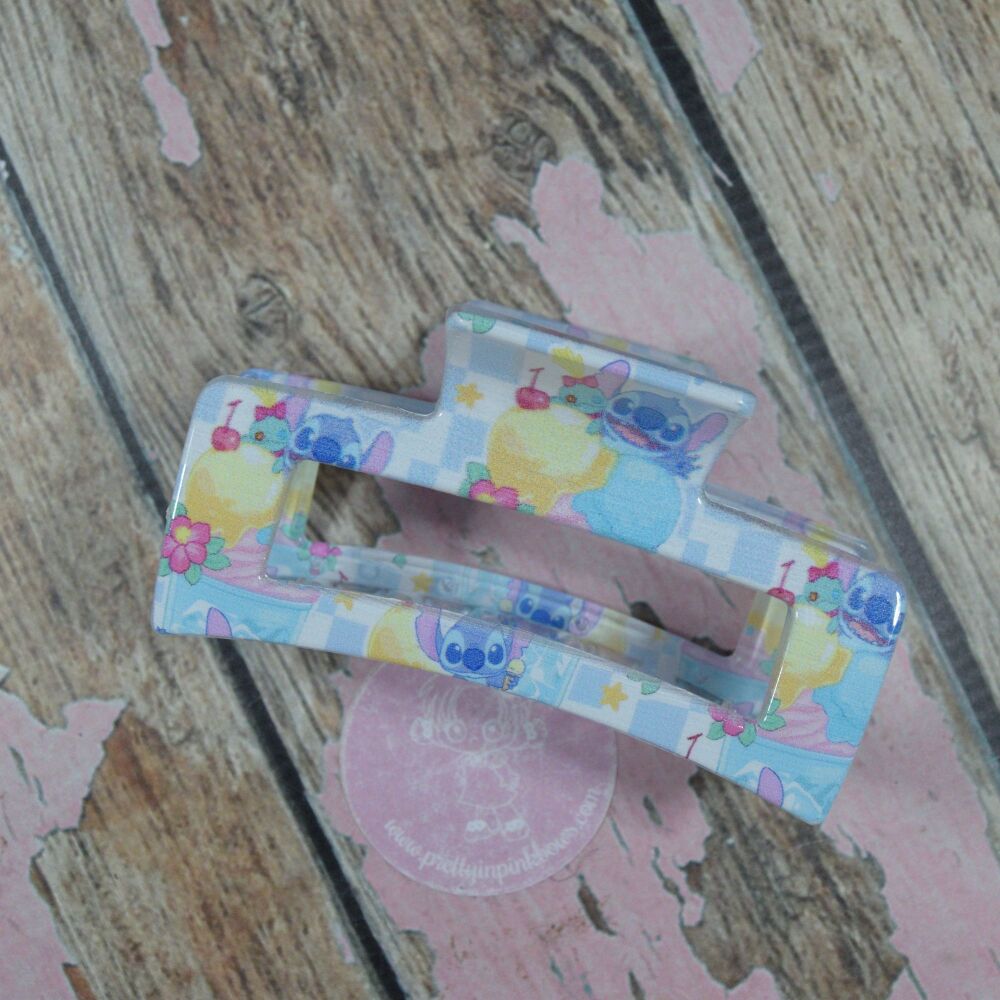 Rosie Caw Clip - Stitch and Scrump blue and white chequer board