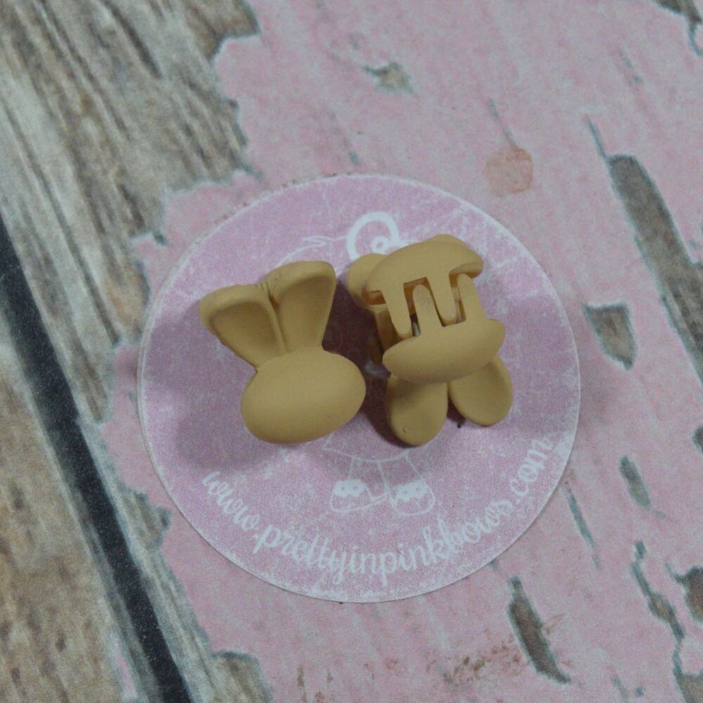 Mini Bunny Ear Claw Clips -  Tan