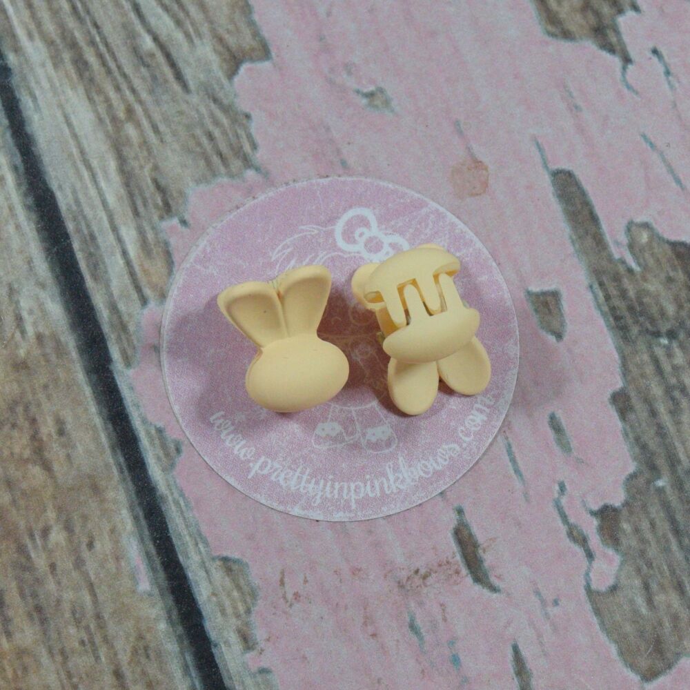 Mini Bunny Ear Claw Clips -  Cream