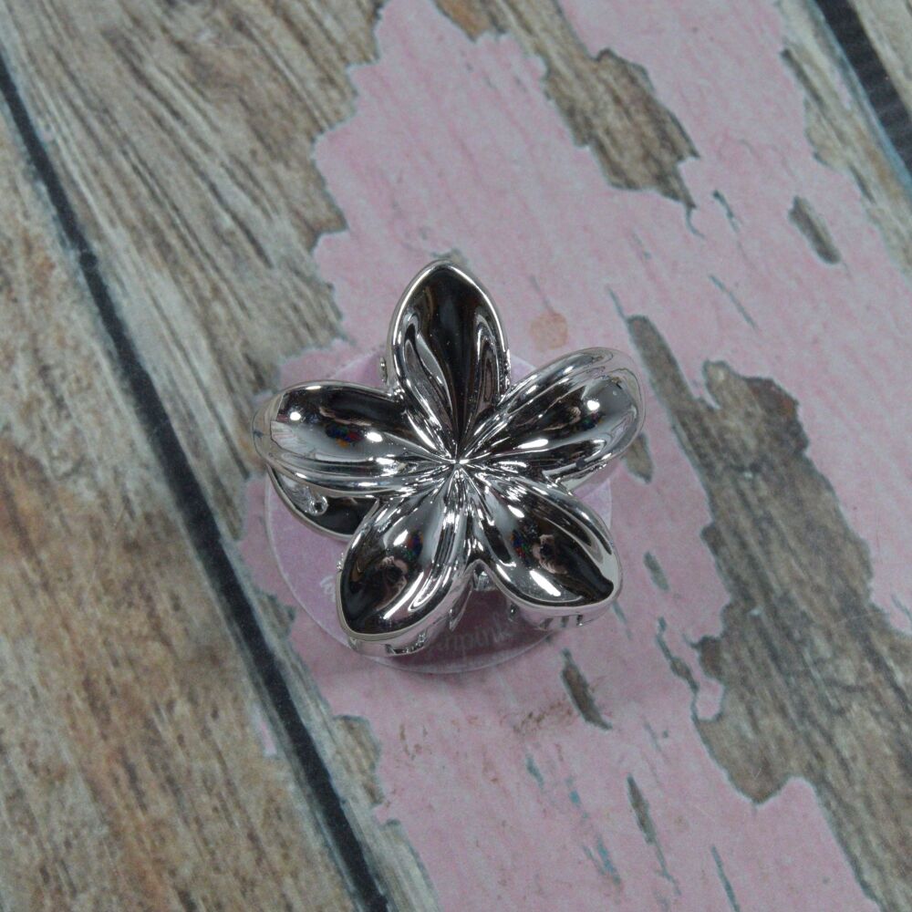 Middy Orchid Claw Clip - Silver metallic
