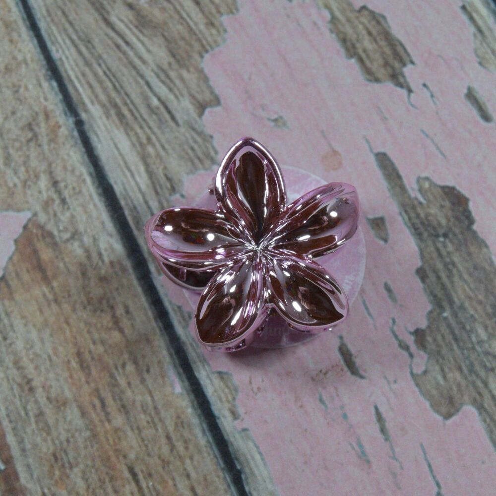 Middy Orchid Claw Clip - Pink Metallic