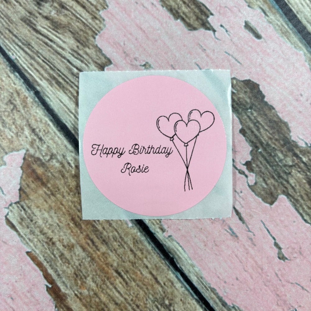 Birthday heart balloons