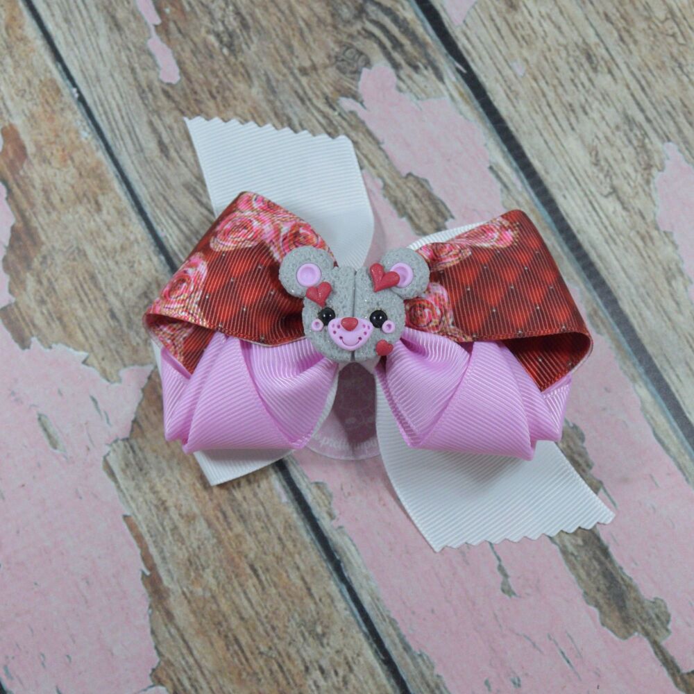 Petal Bow - I Love My Bear