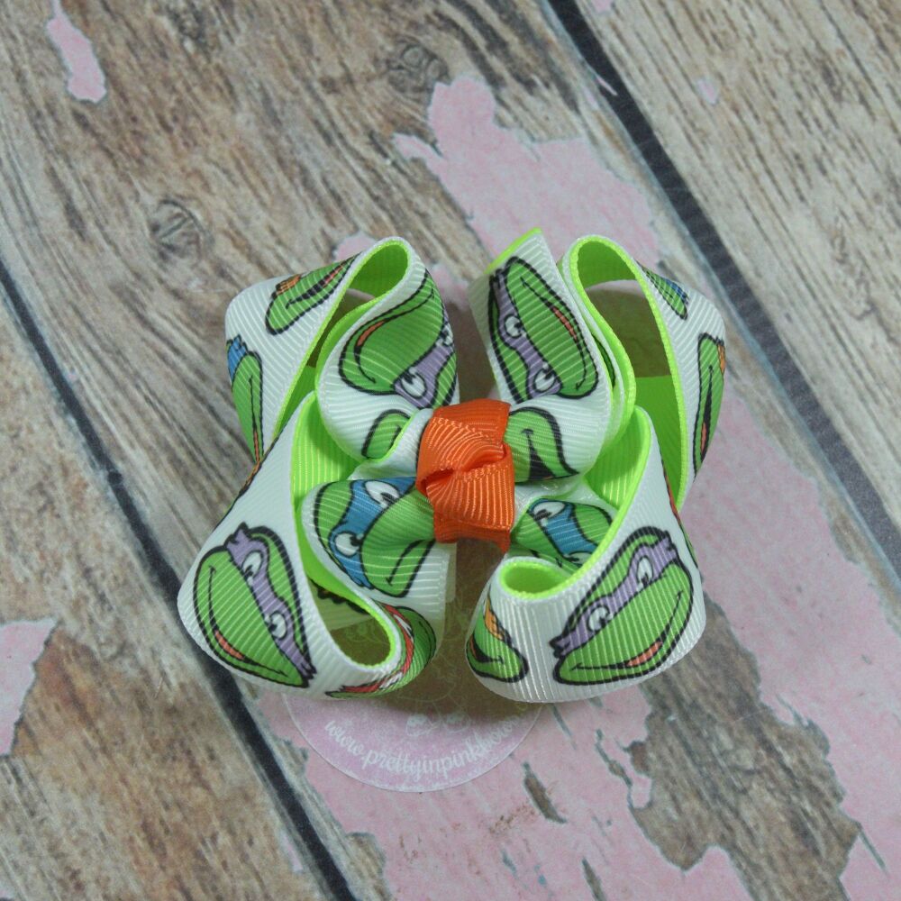 3" Double Layered Boutique Bow - Teenage Mutant Ninja Turtles