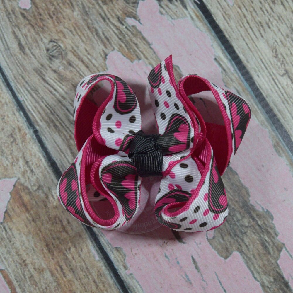 3" Double Layered Boutique Bow - Bat Girl