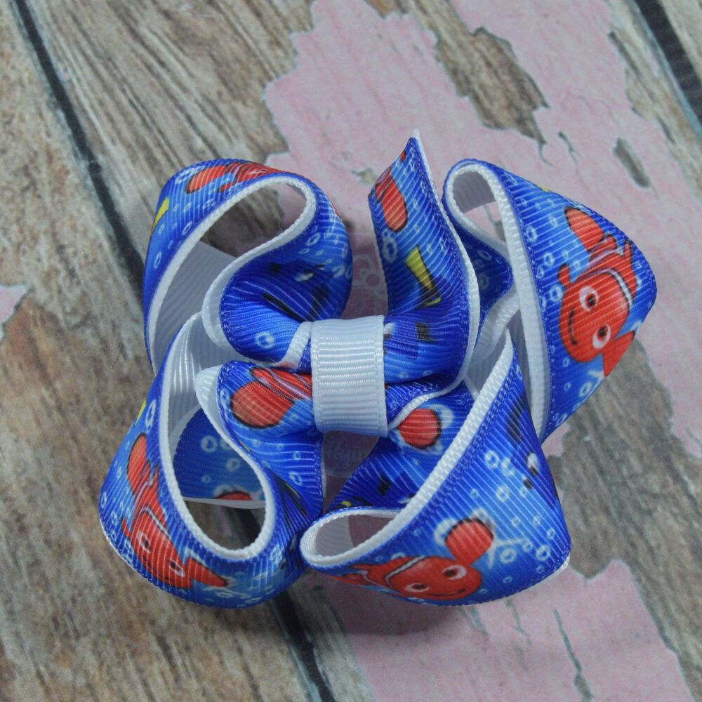 3" Double Layered Boutique Bow - Nemo