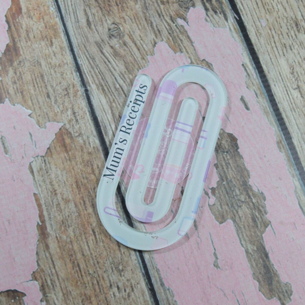 XL Paperclip Personalised - Mum's Receipts, Mint Books