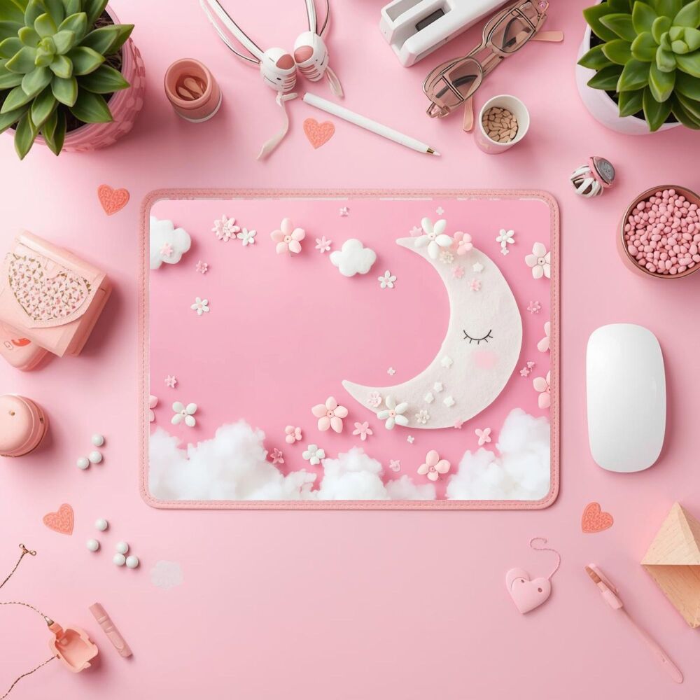 Printed mouse mat - Sleepy moon