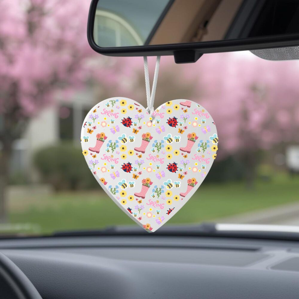 Heart Shaped Car Air Freshener - Spring