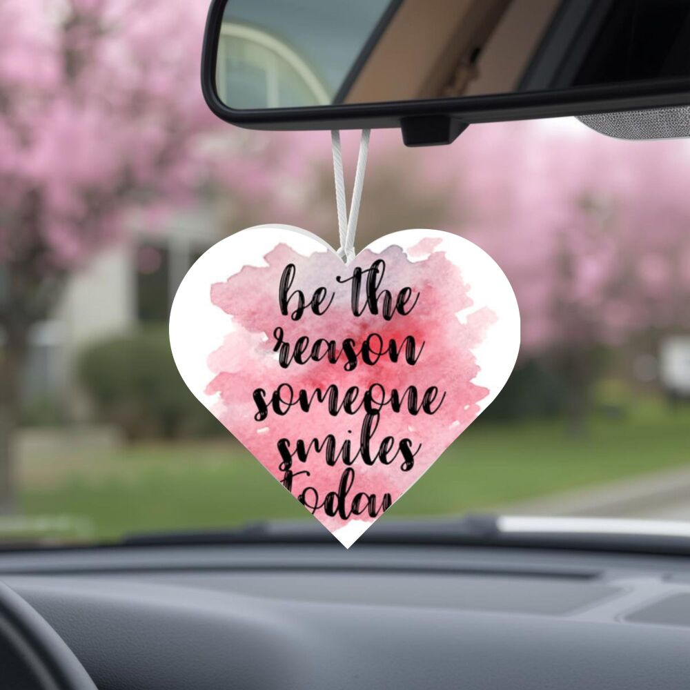 Heart shaped Car air freshener -  Be the reason someone smiles today