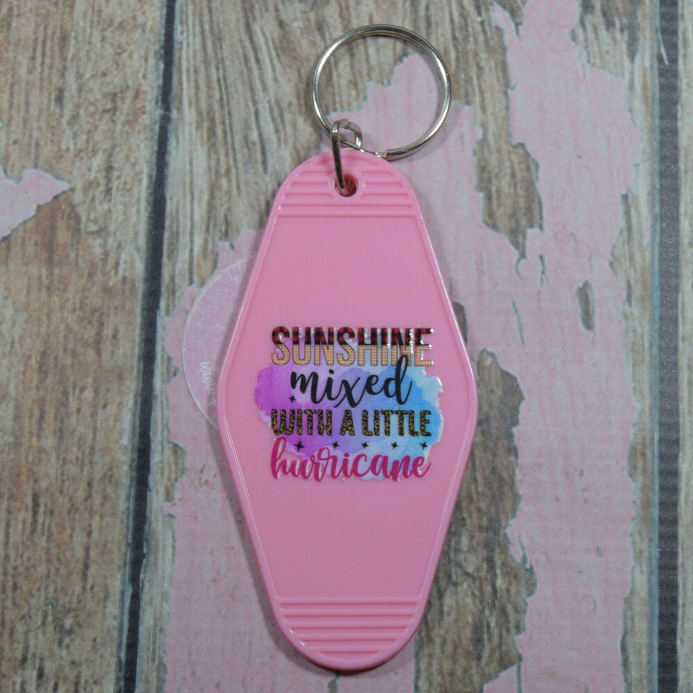 Printed Key Ring - Sunshine mixed with a little huricane