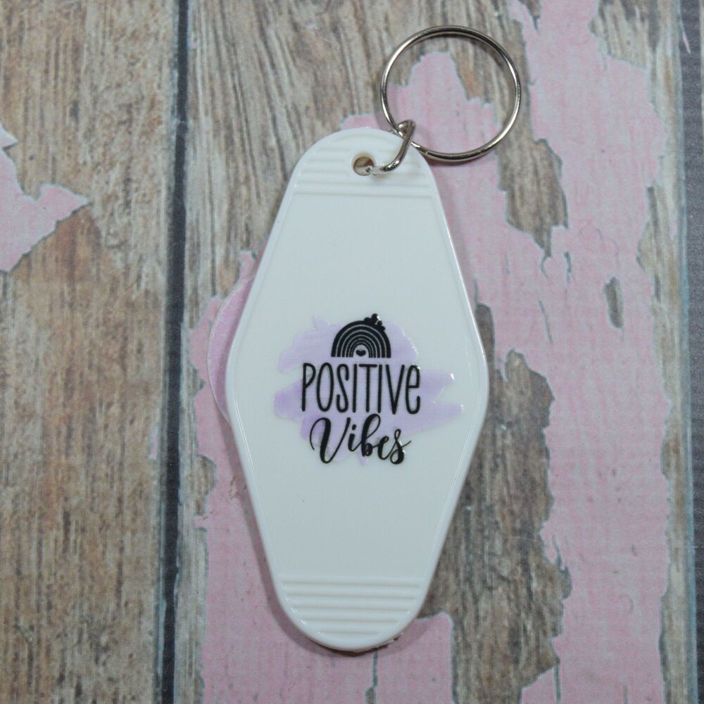 Printed Key Ring - Positive vibes
