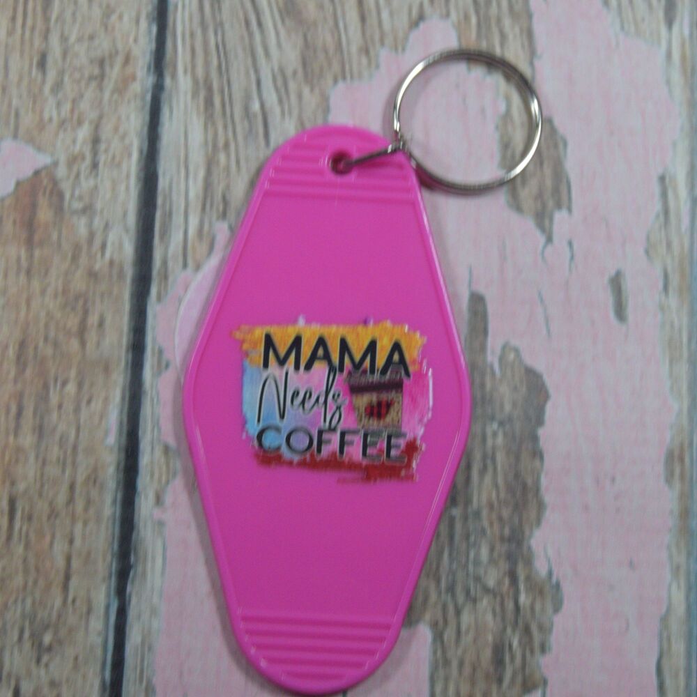 Printed Key Ring - Mumma needs coffee