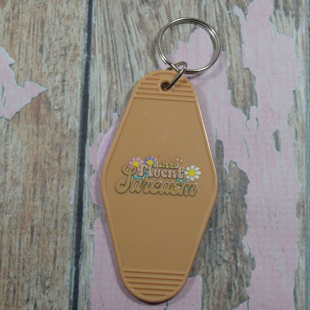 Printed Key Ring - i scream fluent sarcasm