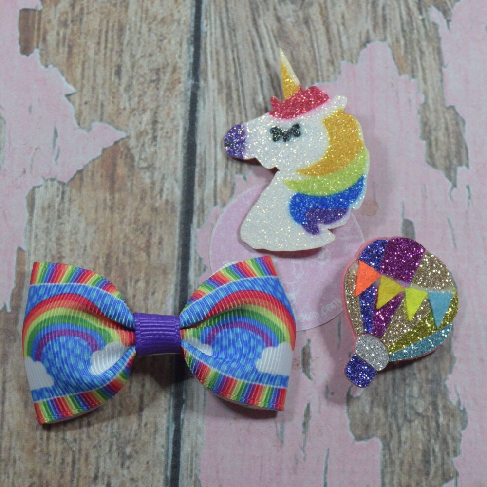 My First Clippie Set - Unicorns and rainbows