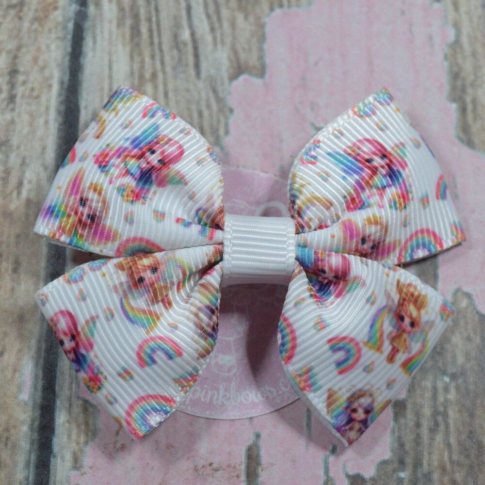 Double Minnie Bow - Fairies and rainbows