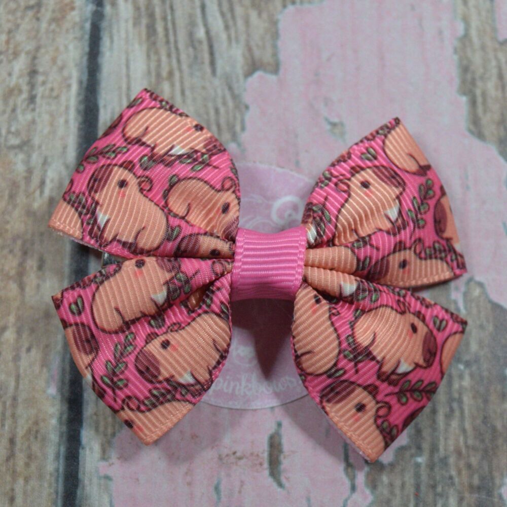 Double Minnie Bow - Capybara