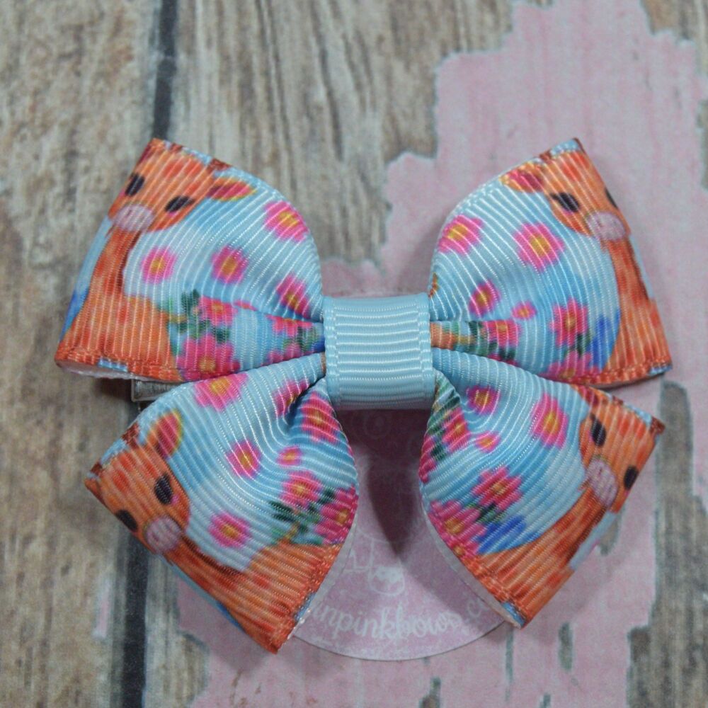 Double Minnie Bow - Giraffe