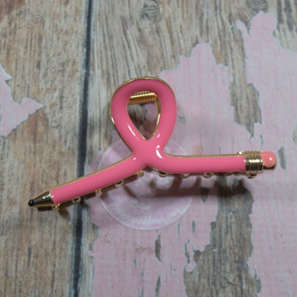 Novelty Claw Clip - Pink Pencil