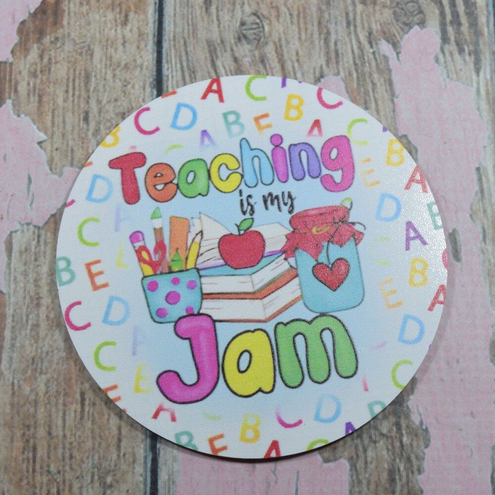Wooden Teacher Coaster - Teaching is my jam