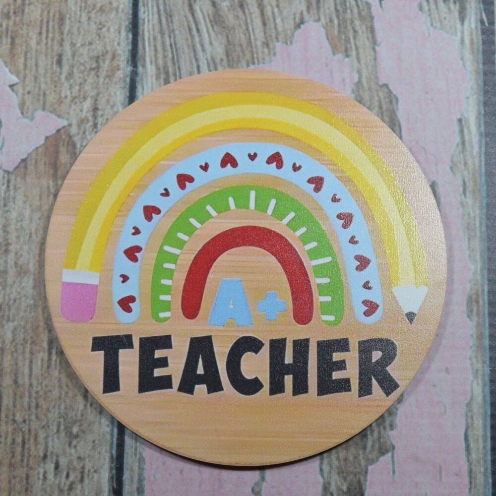Wooden Teacher Coaster - A+ Teacher