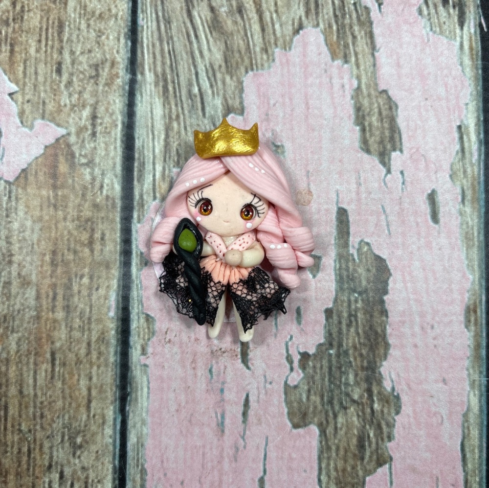 Little Princess with black dress and gold crown