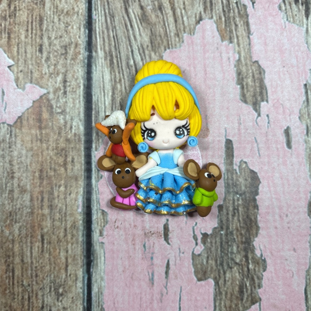 Little Girl Cinderella with the three mice