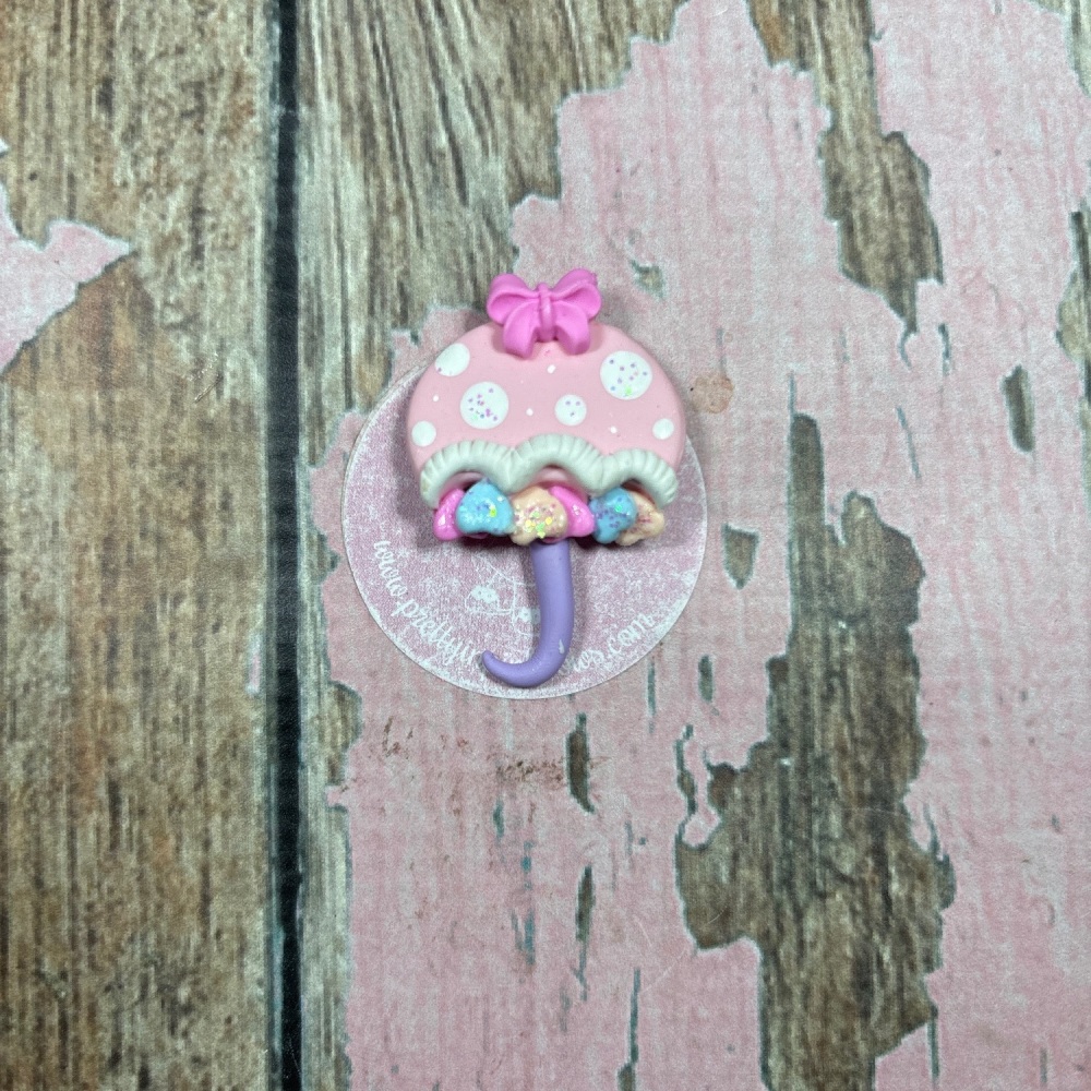 Little Umbrella pink bow purple hook