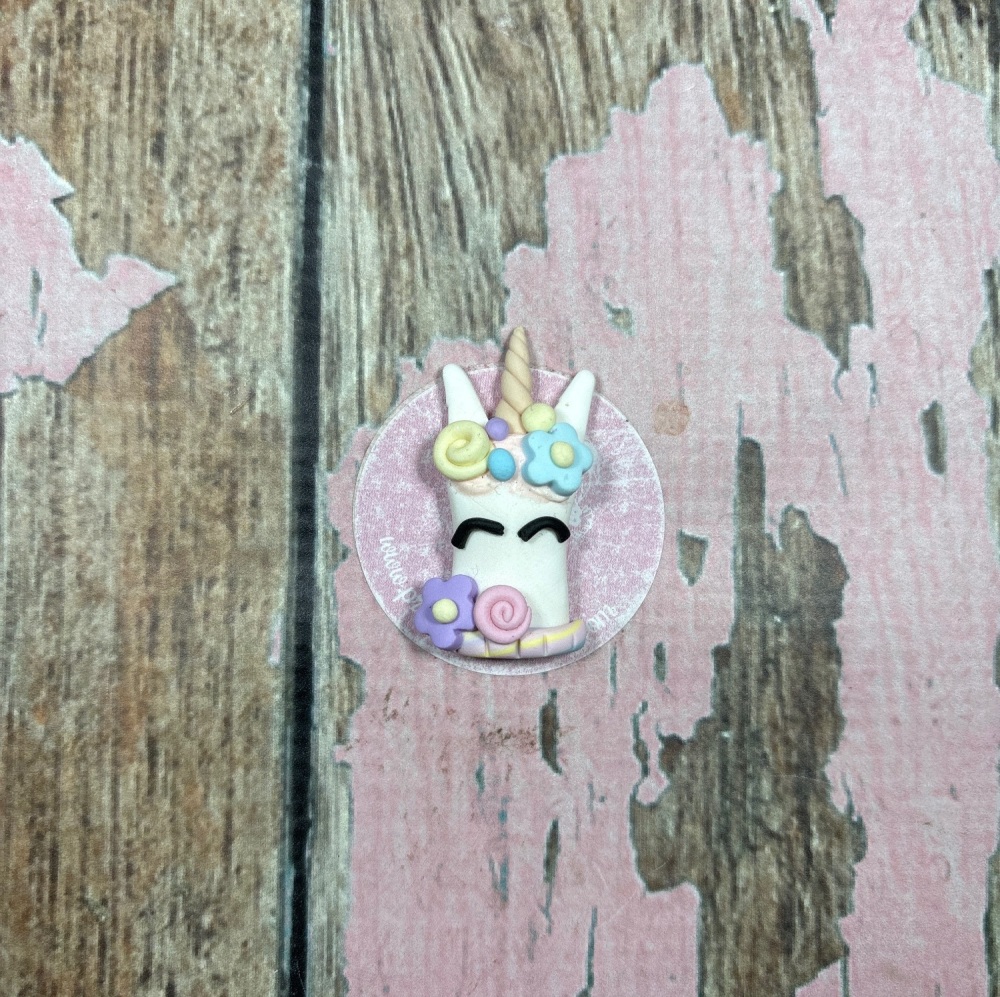 Little Unicorn Purple Yellow Pink Blue flowers